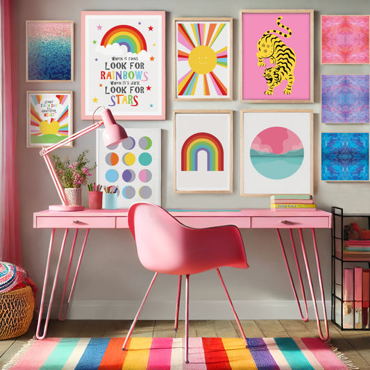 5 Tips to Style a Colourful Home Office Gallery Wal