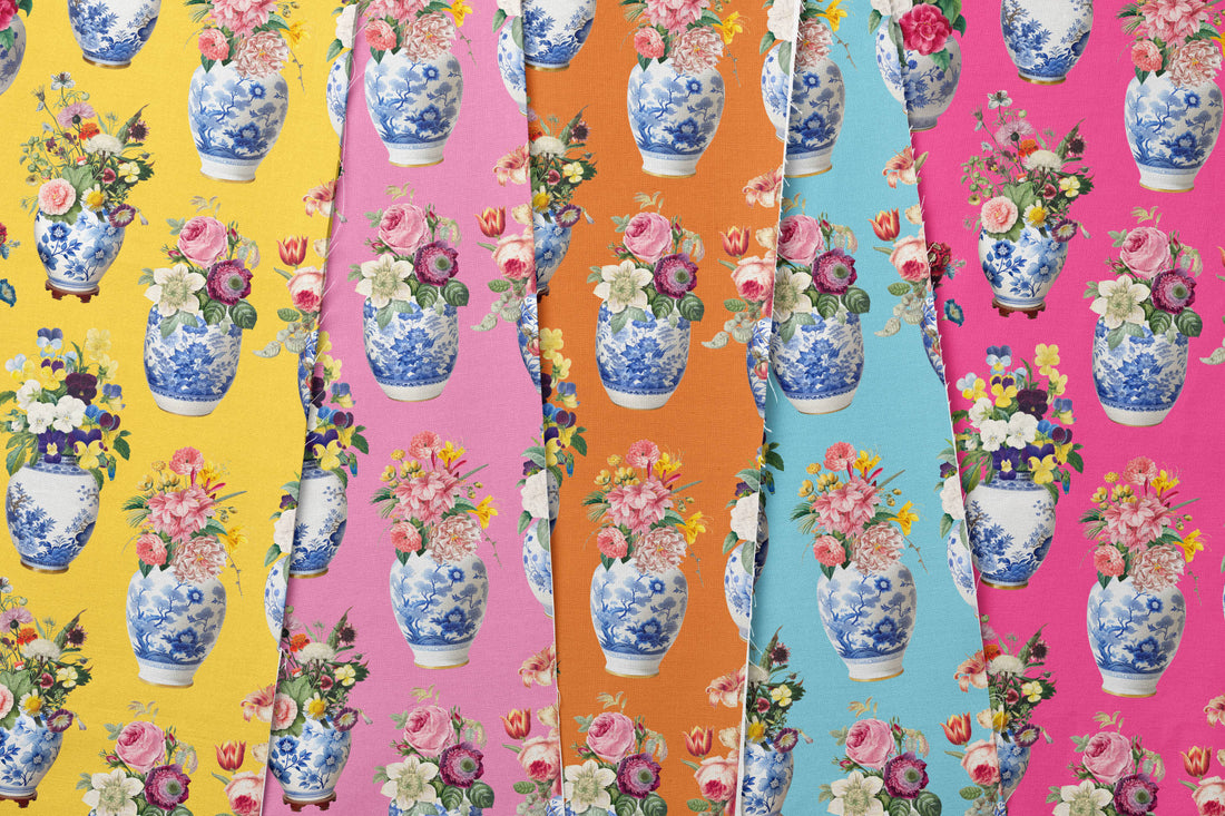 Floral ginger jars