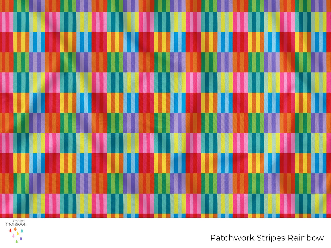 Patchwork stipes rainbow