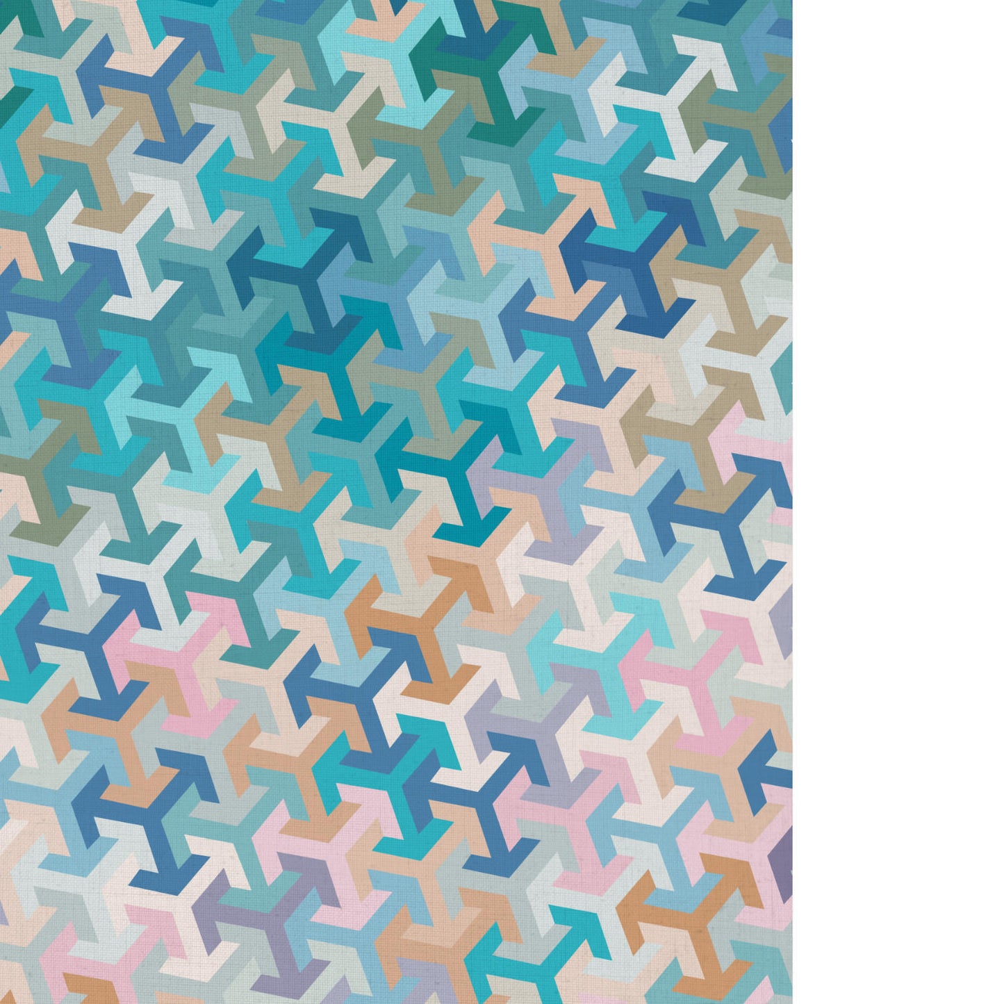 Geometric Arrow Cubes Art Print