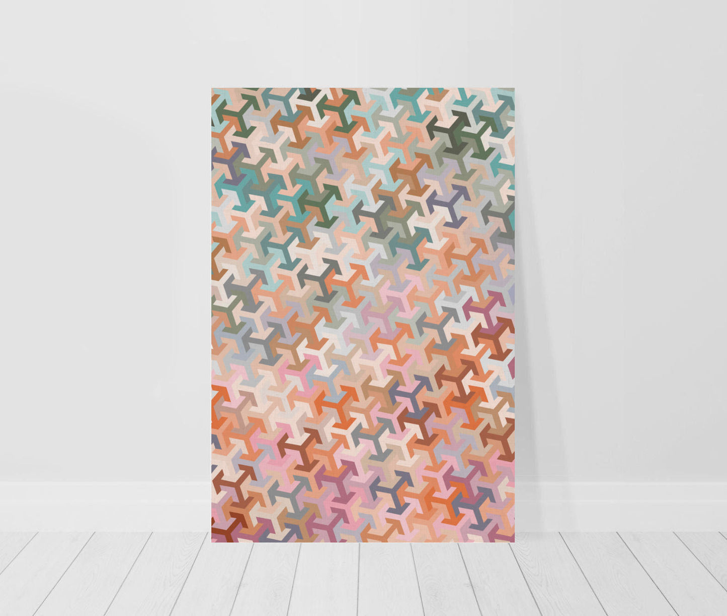 Geometric arrow cubes print