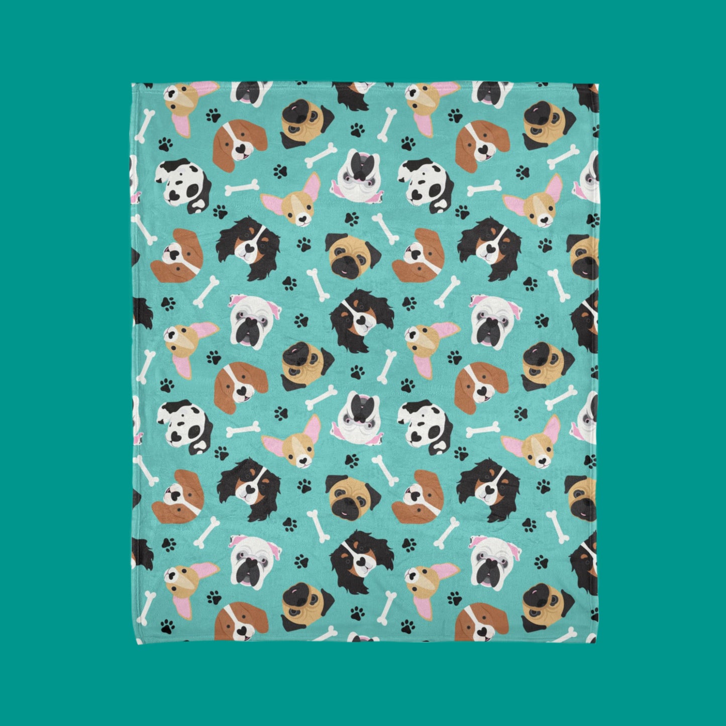 Puppy dog throw blanket