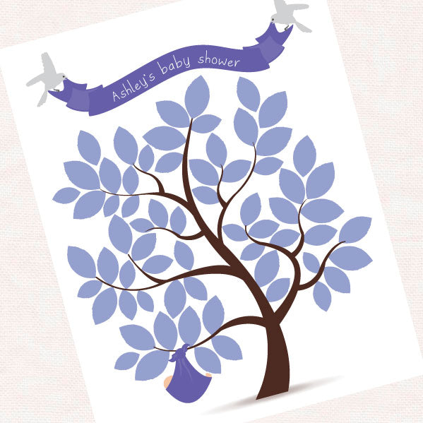 Baby signature guest book tree