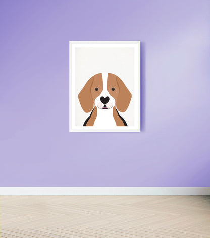 Beagle puppy print