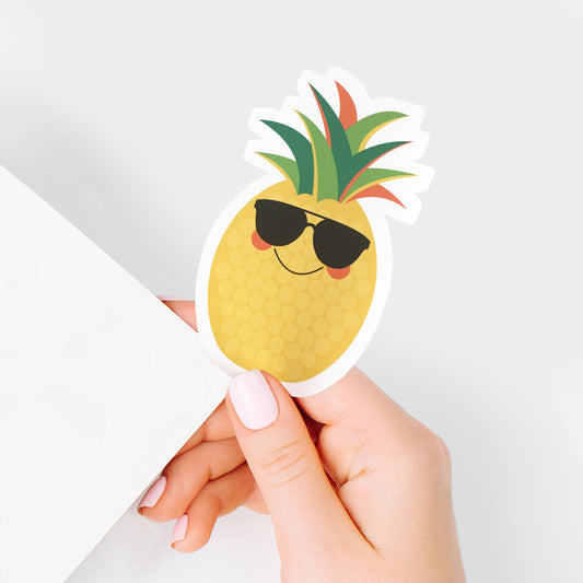  pineapple wearing sunglasses sticker