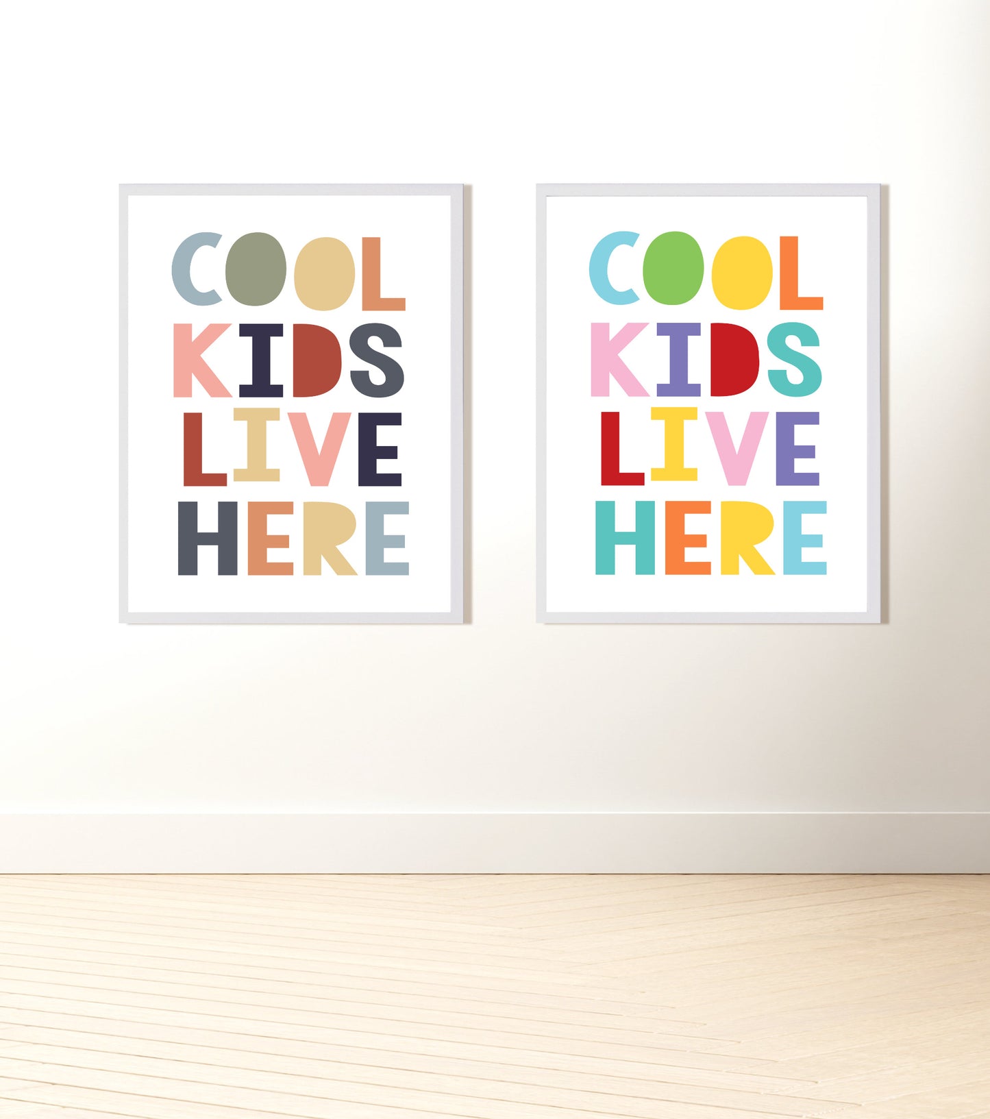 Cool kids live here earth tones print