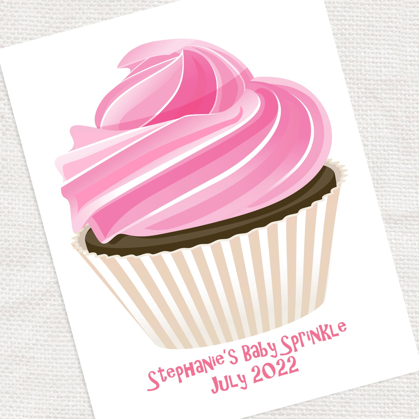 Cupcake fingerprint guest book