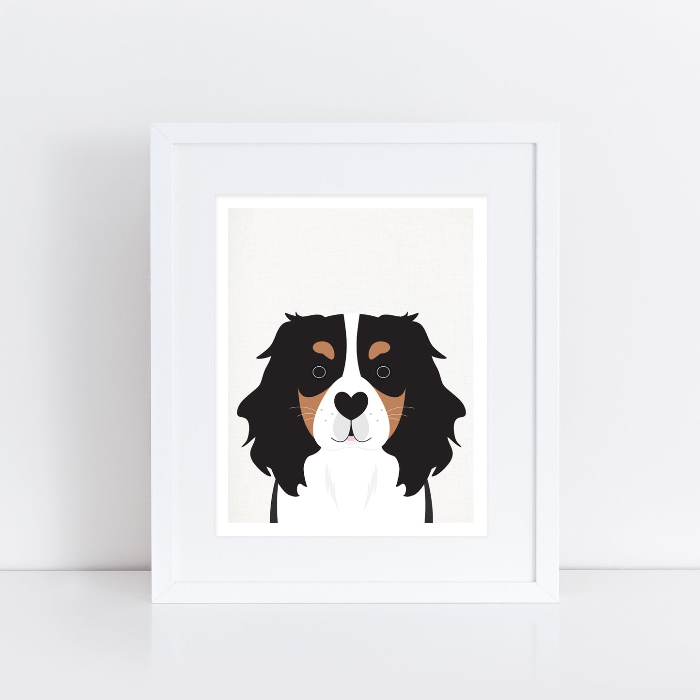 Cavalier king charles spaniel print