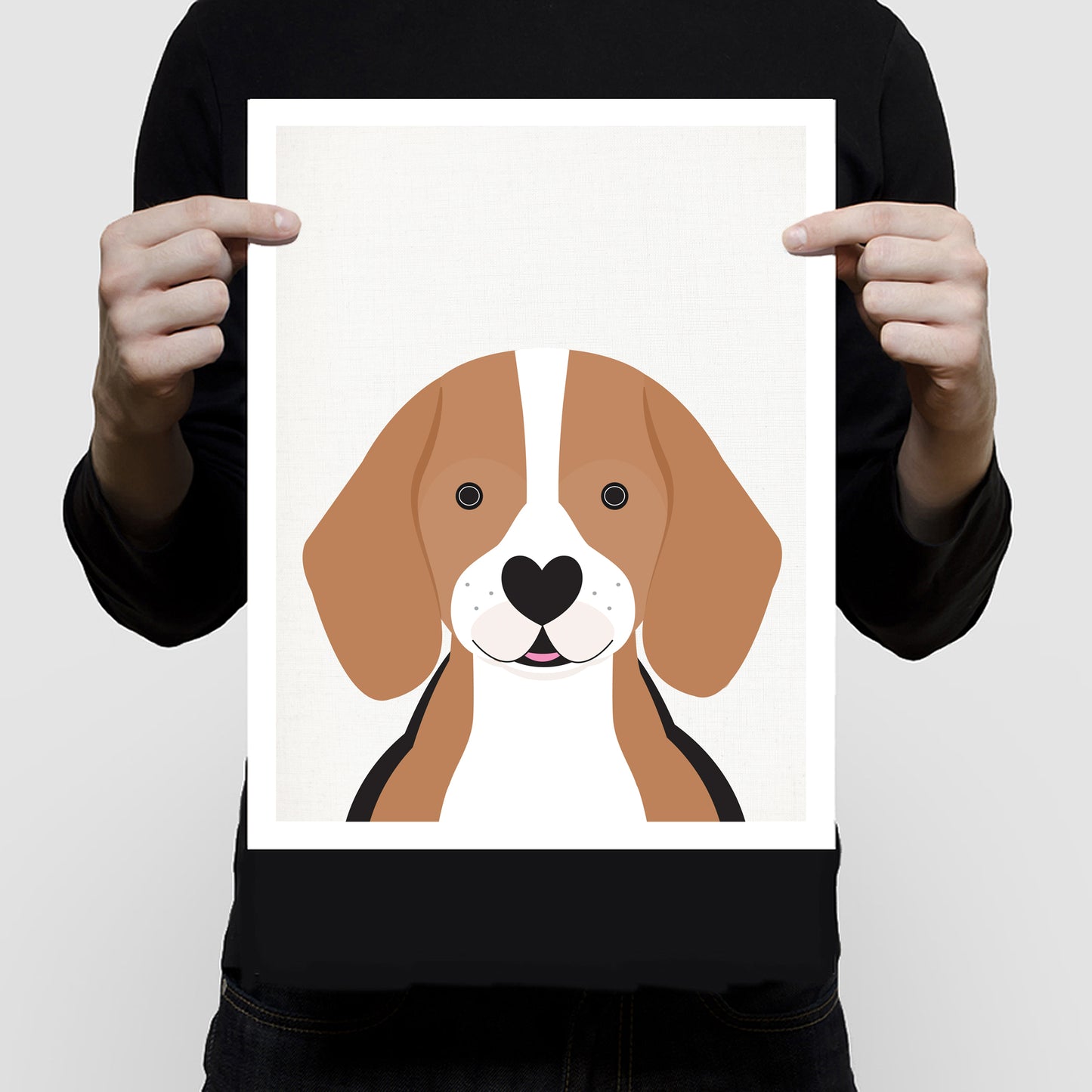 Beagle puppy print
