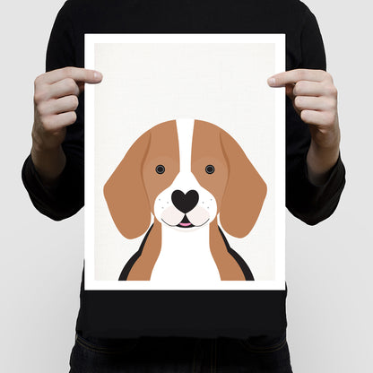 Beagle puppy print