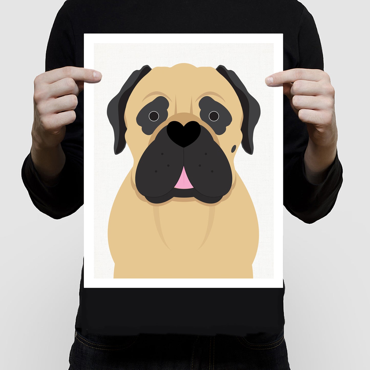 Bull mastiff print