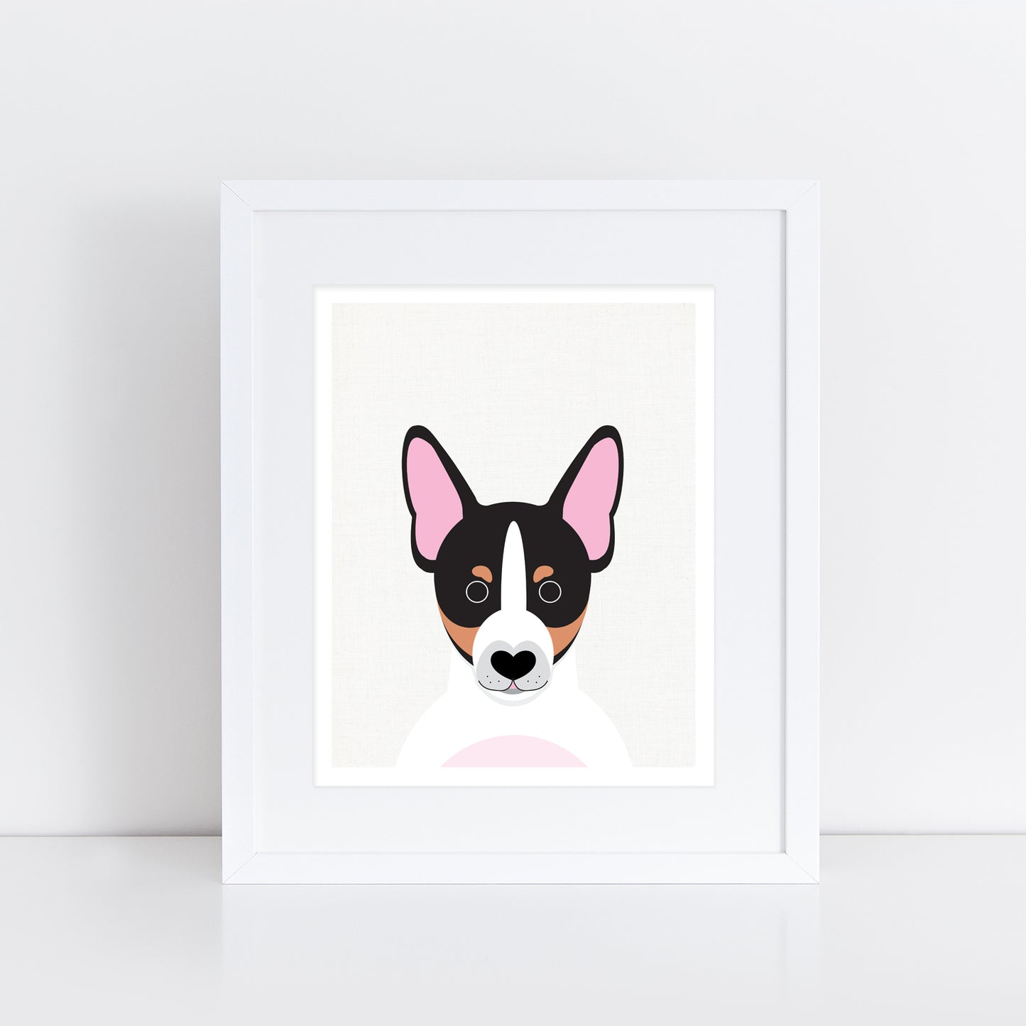 cute miniature fox terrier print