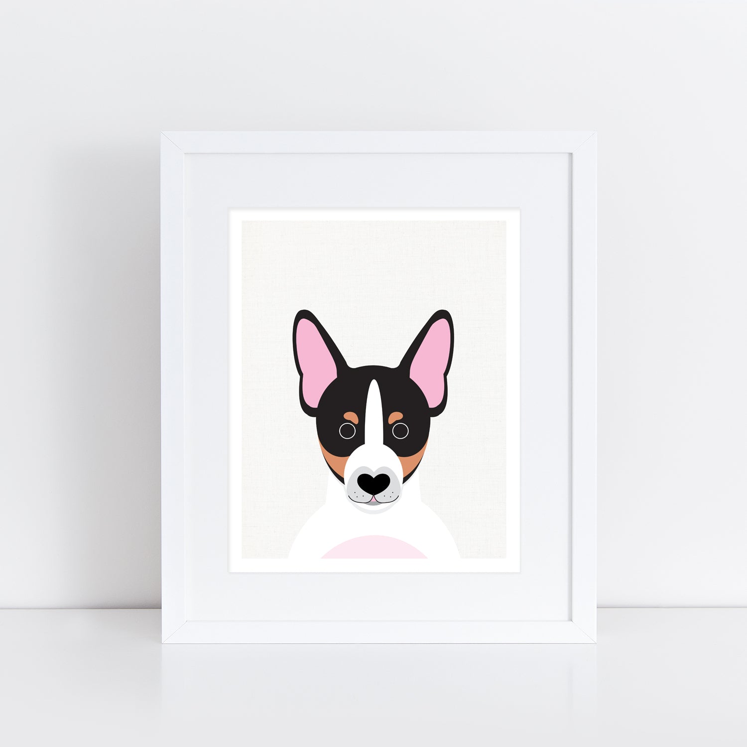 cute miniature fox terrier print