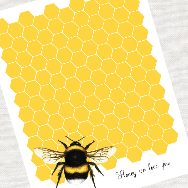 Bumble bee signature guest book print