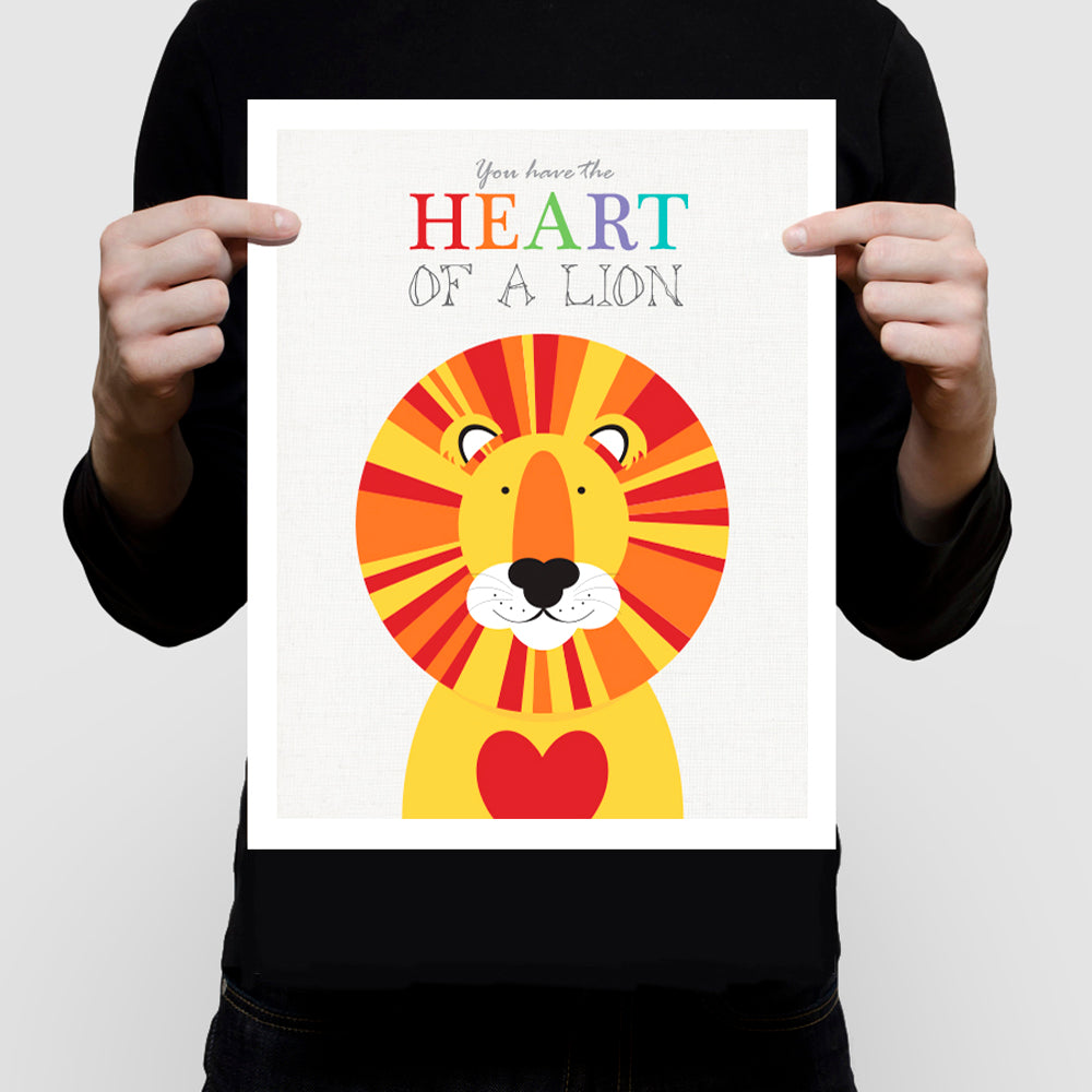 Lion heart print