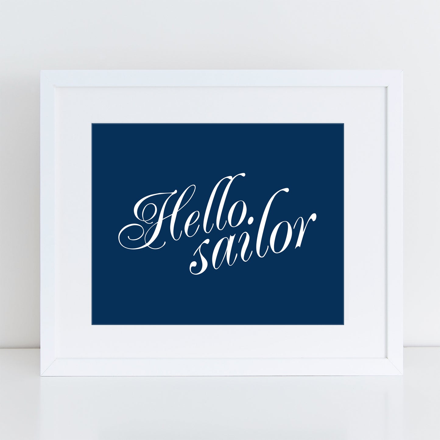 Hello sailor navy blue print