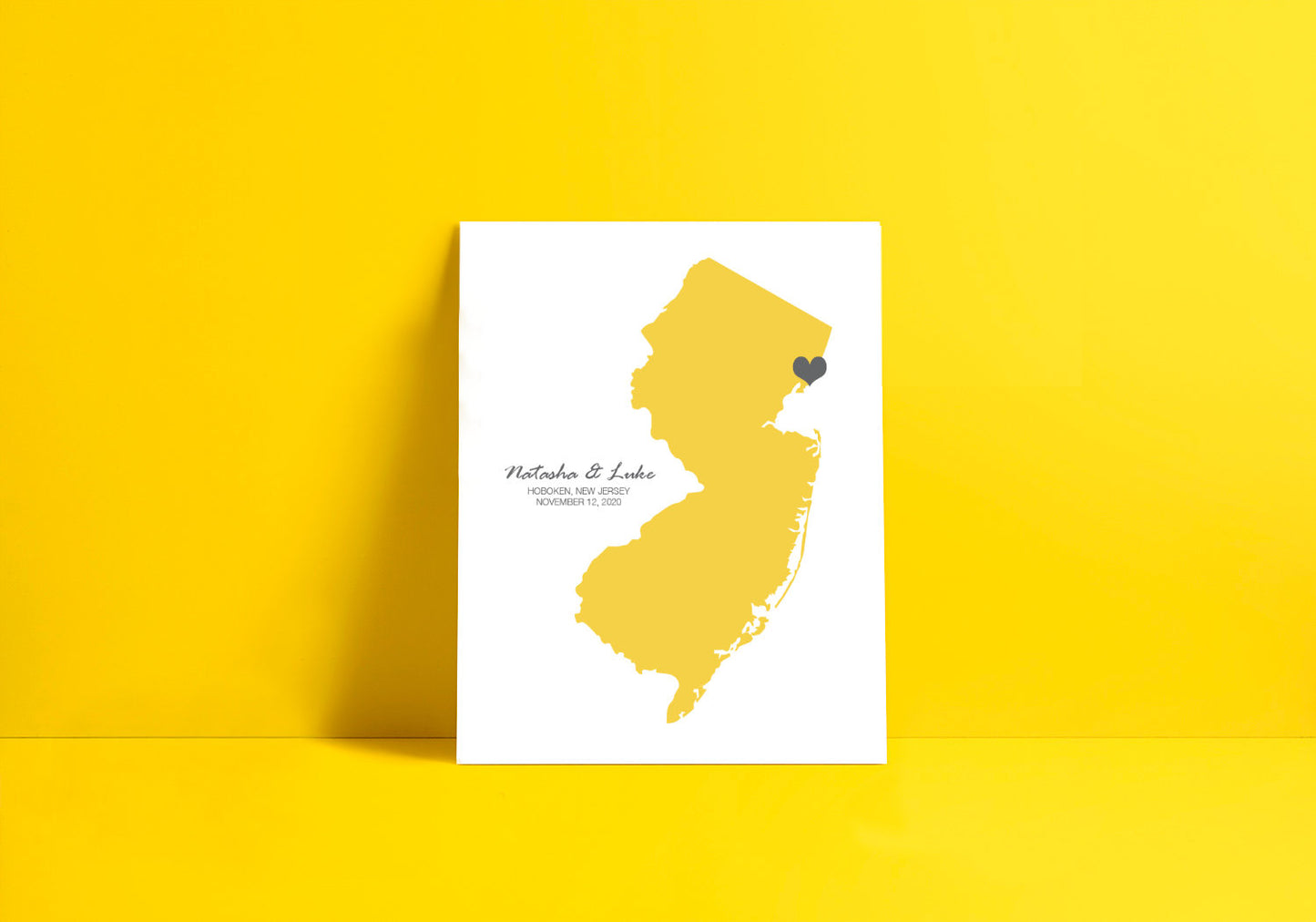 Keepsake map print ANY LOCATION