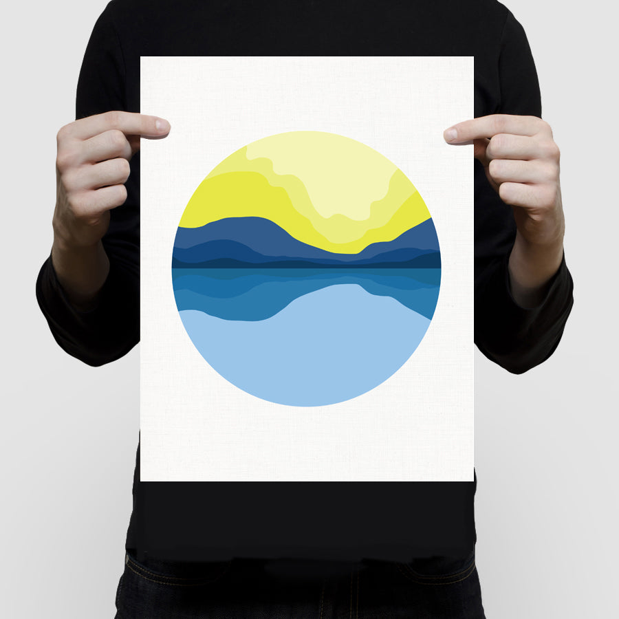 Mountain landscape print