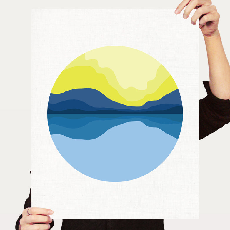 Mountain landscape print