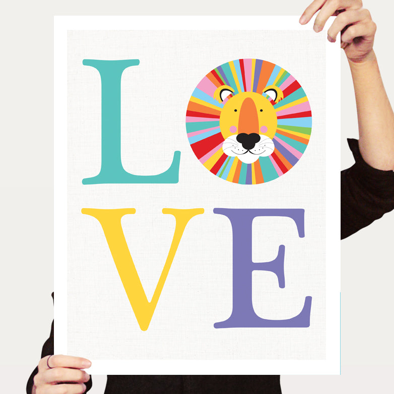 LOVE lion print