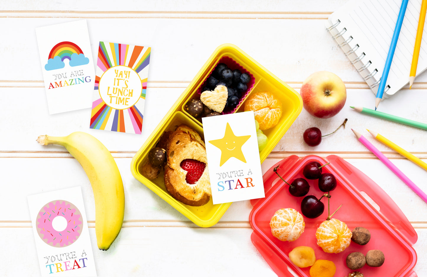 Positive Message Lunch Box Notes – Instant Download Printable File