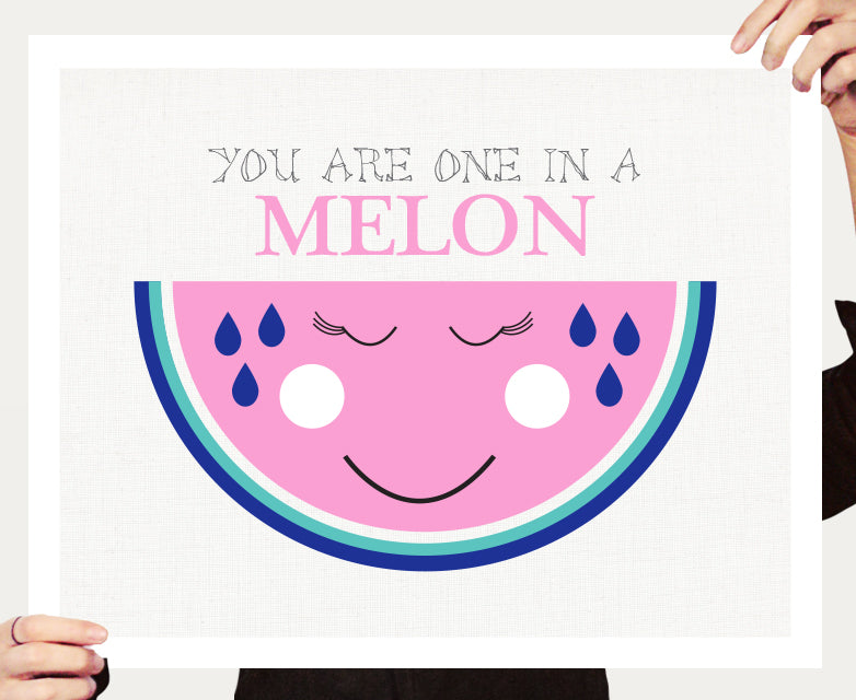 One in a melon print