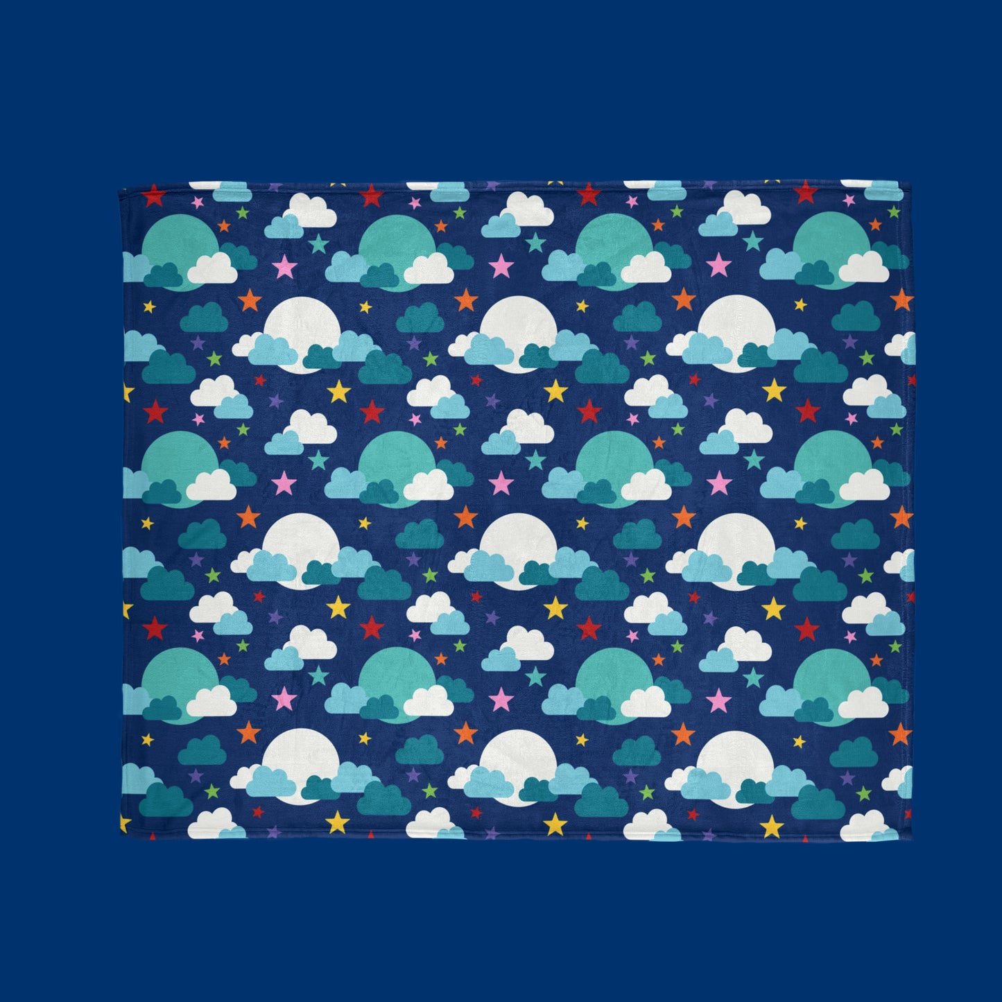 Moonlit clouds throw blanket