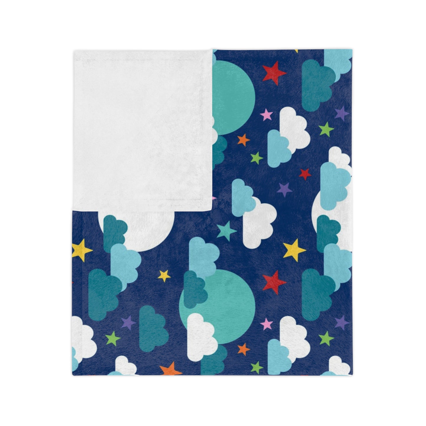 Moonlit clouds throw blanket