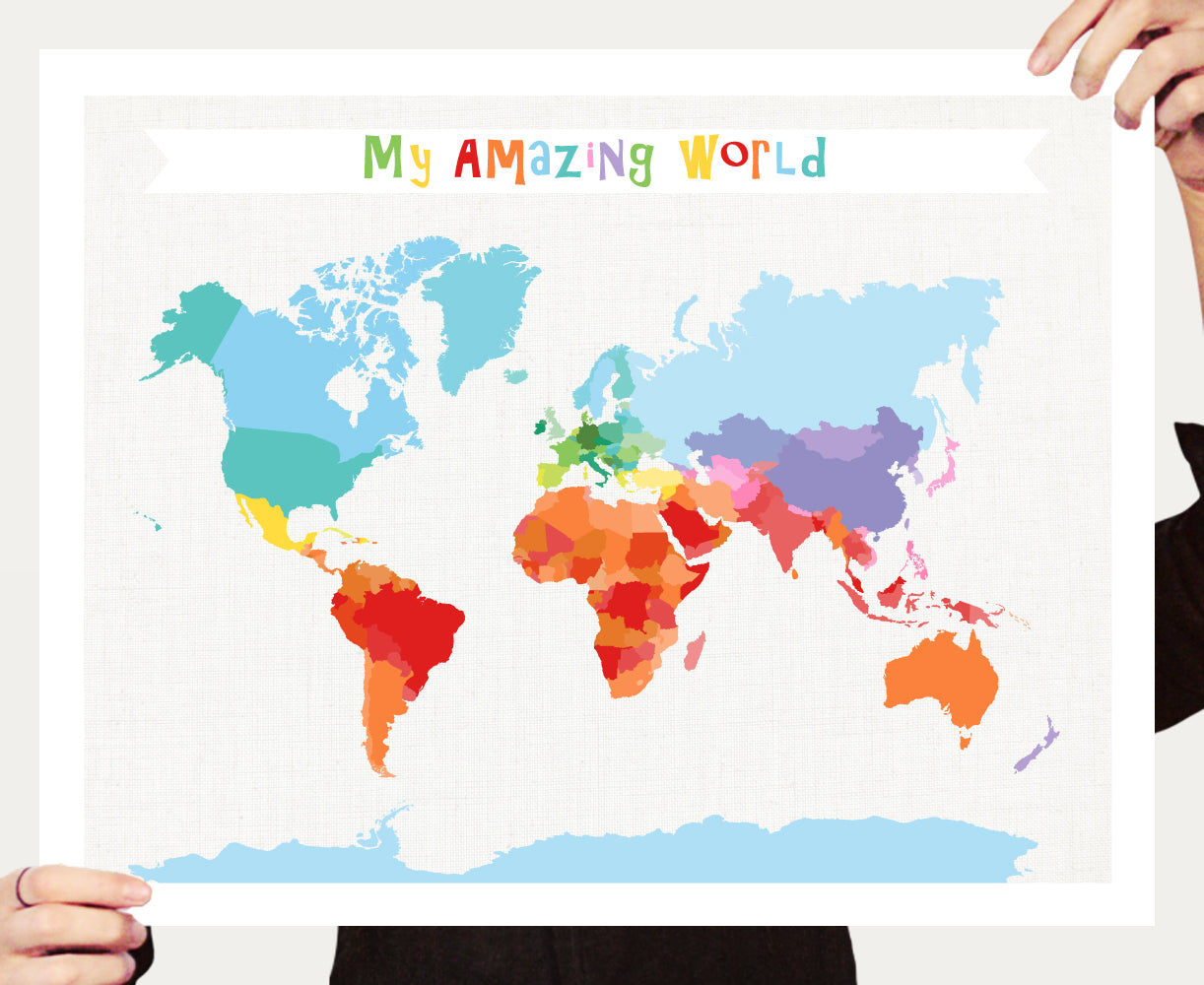 My amazing world map print
