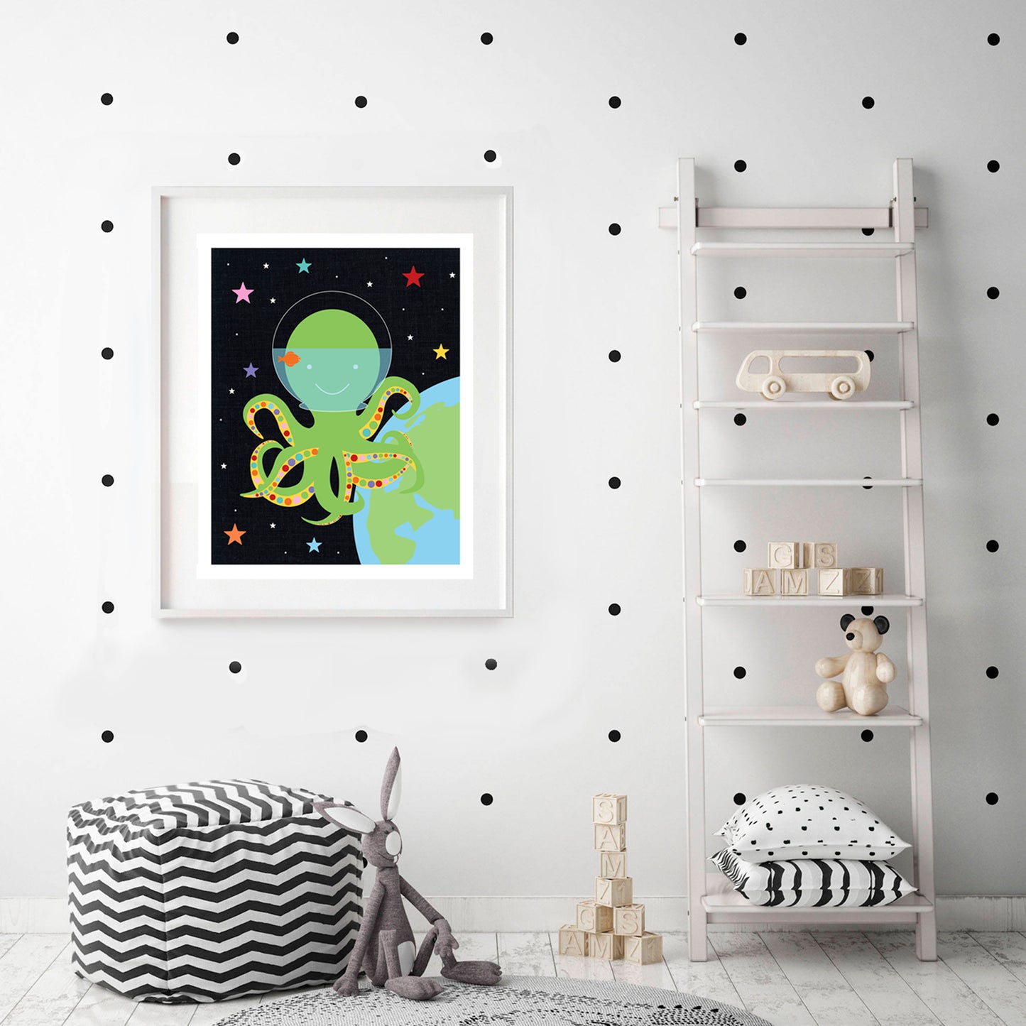 Octopus astronaut print