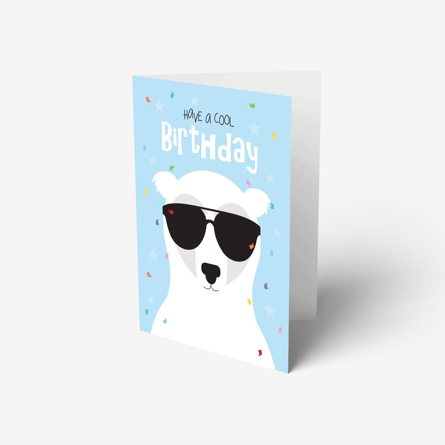 Kids birthday card set of six animals
