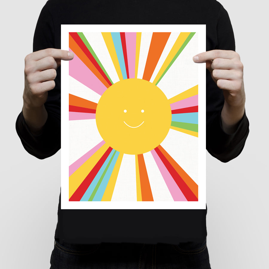 Rainbow sun print