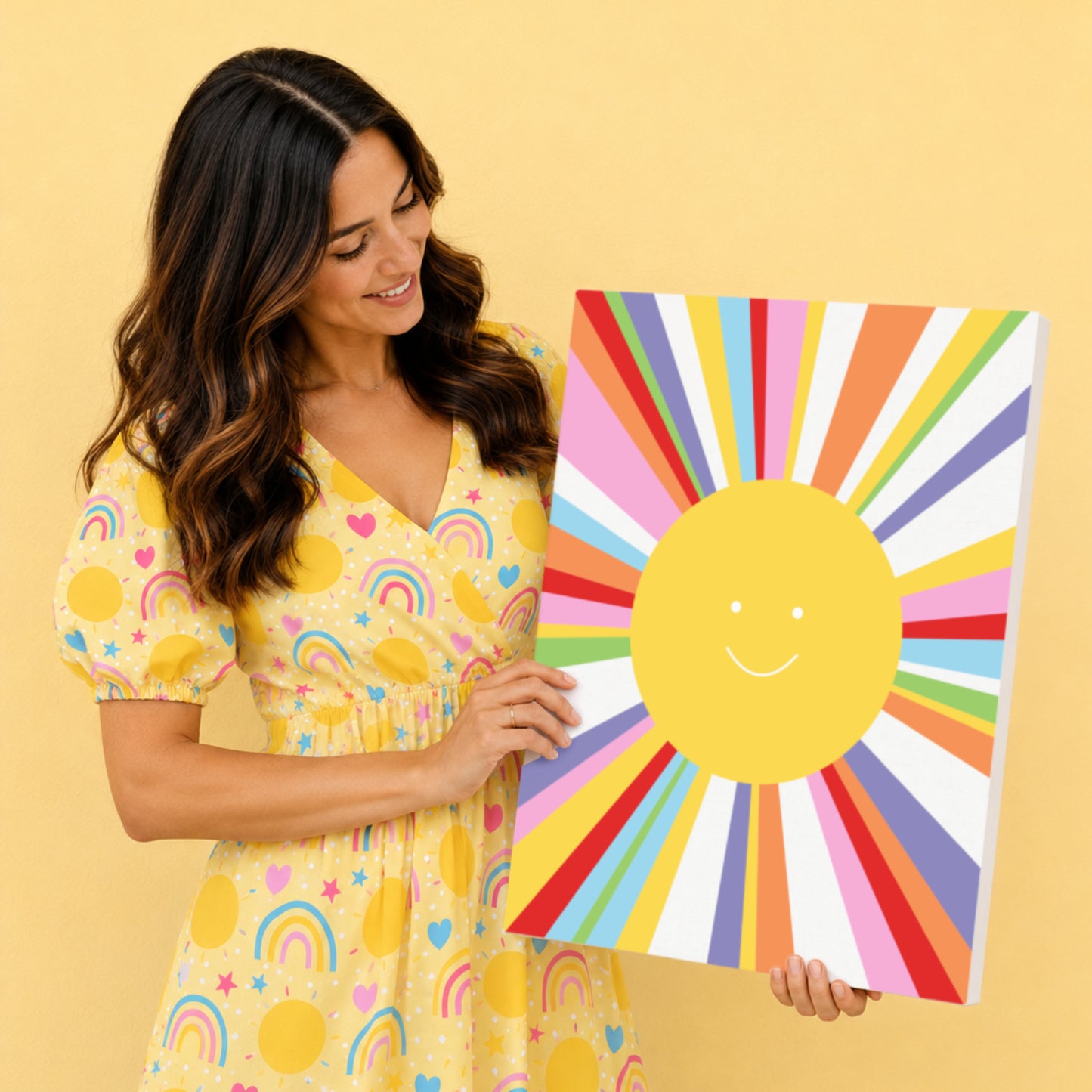 Rainbow sun print