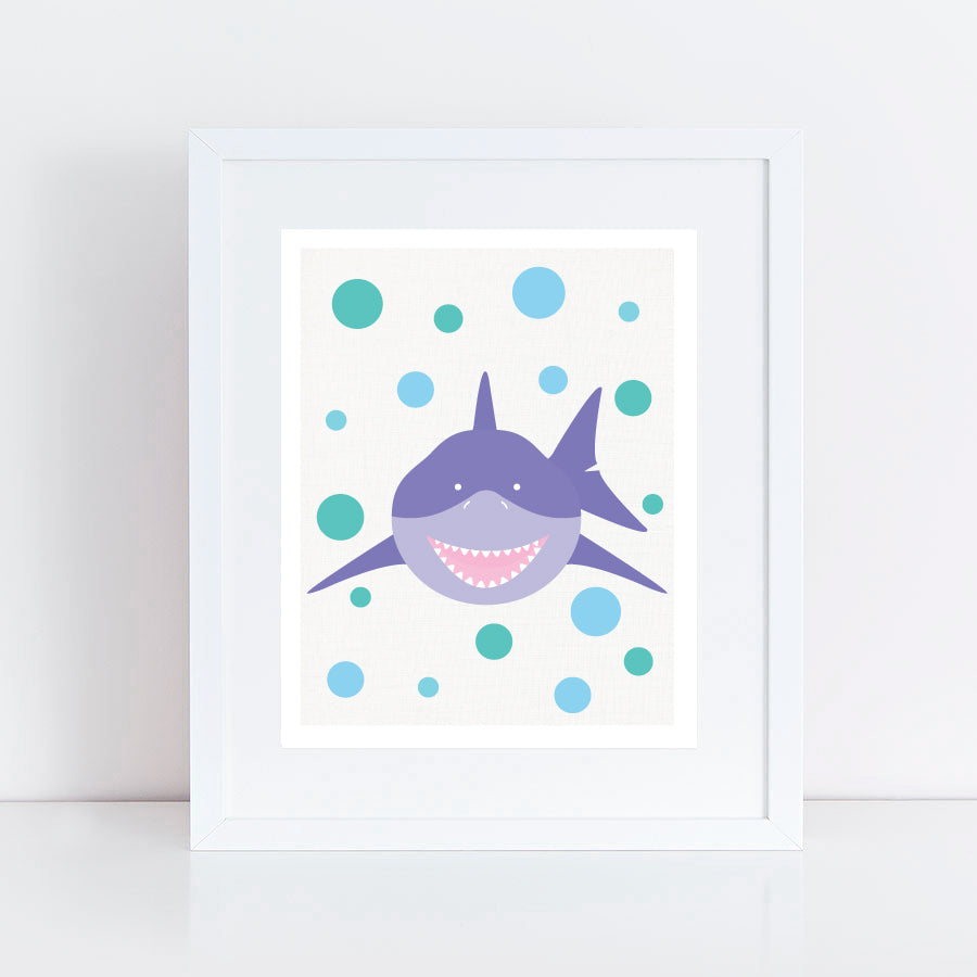 Kids sea themed art print set