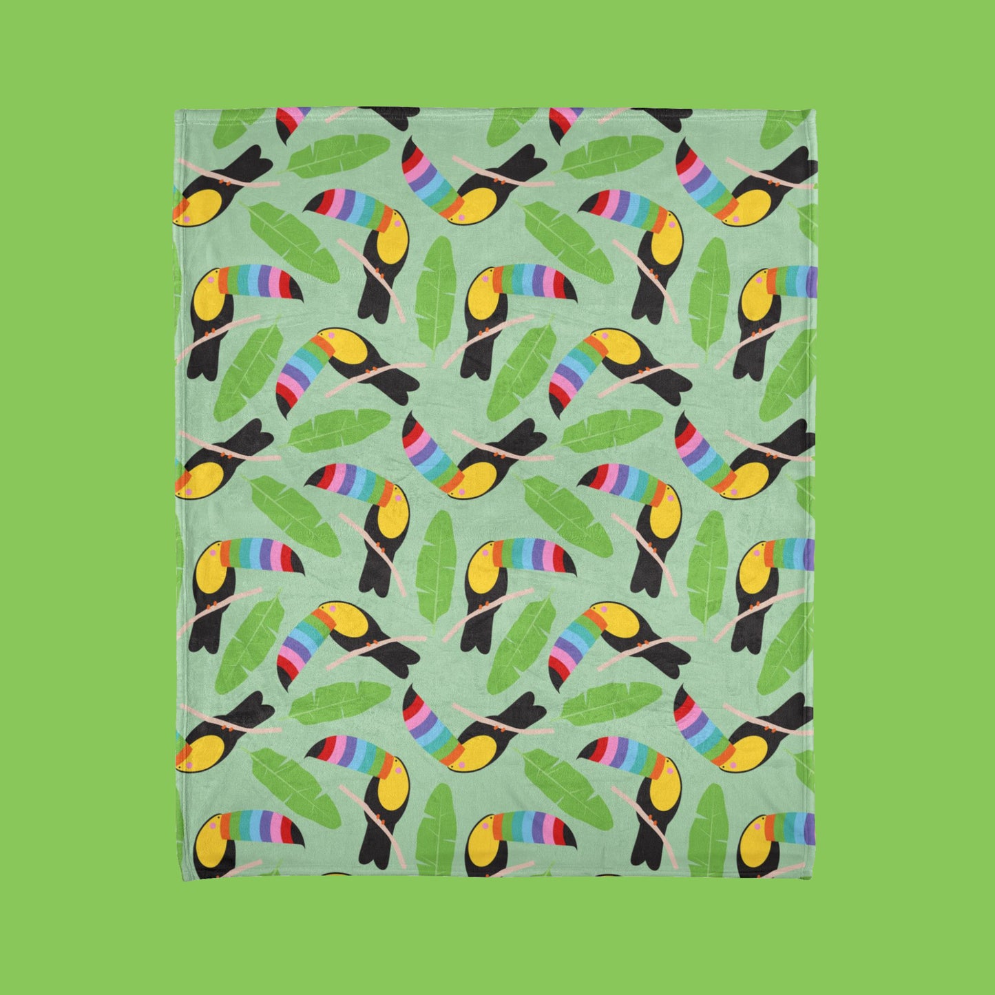 Tropical toucans throw blanket