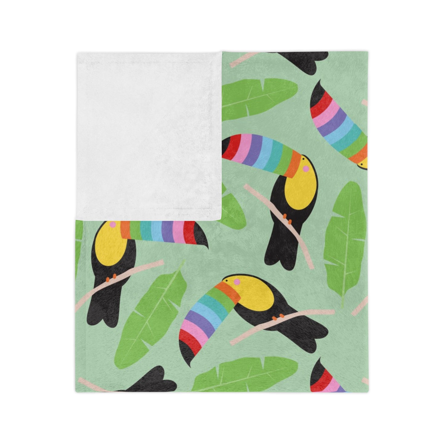 Tropical toucans throw blanket