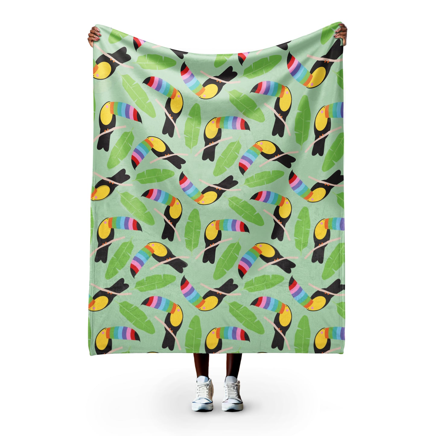 Tropical toucans throw blanket