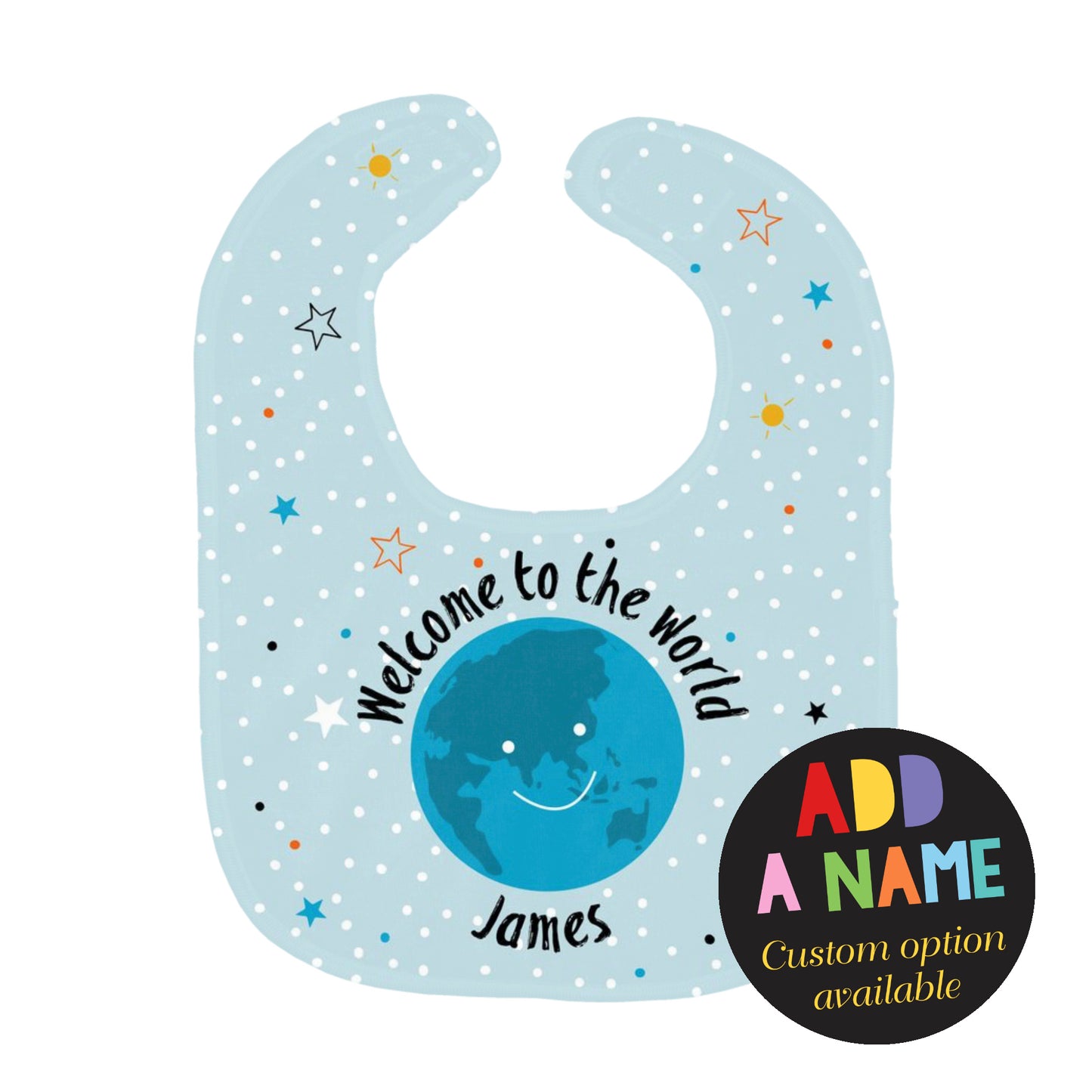 Welcome to the world baby bib set