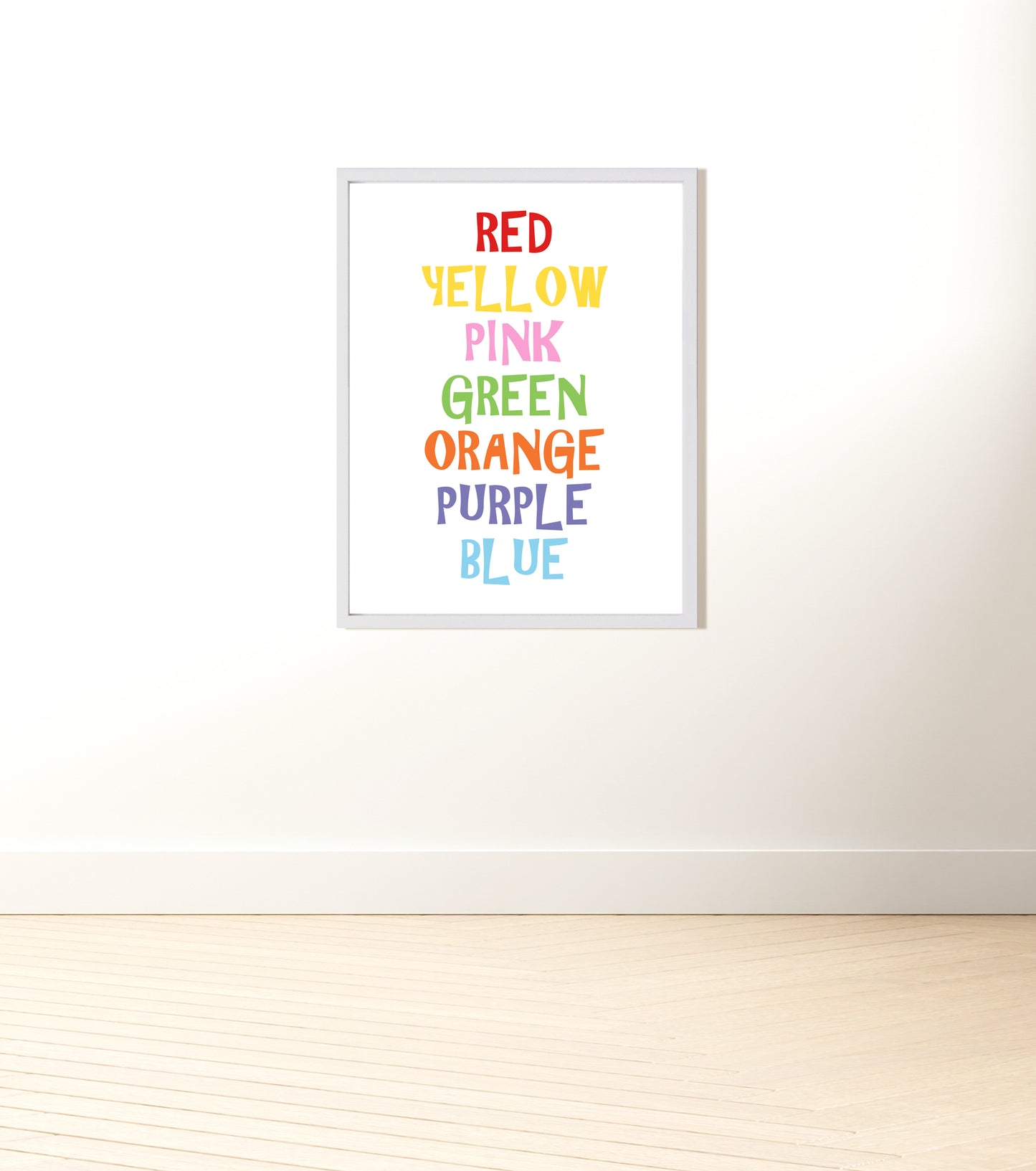 Rainbow words print
