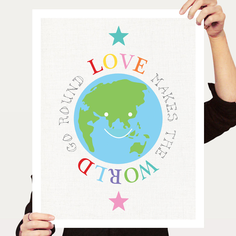 World go round print