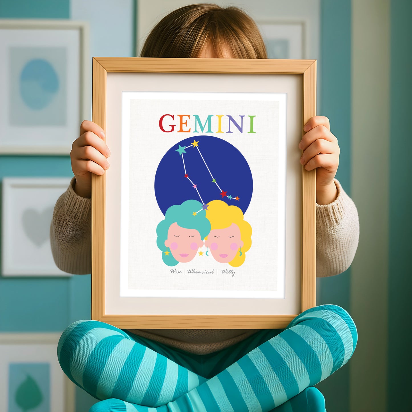 Gemini zodiac star sign birth stats print