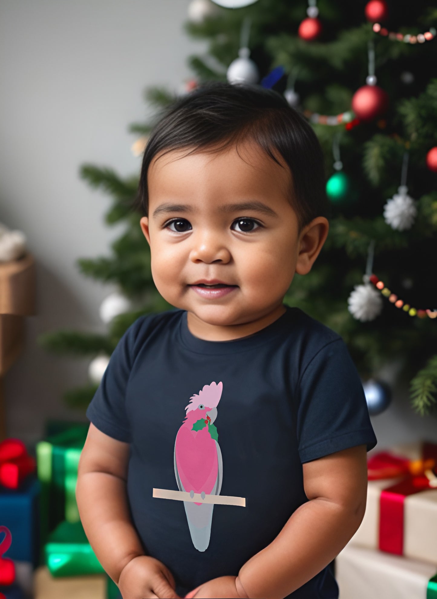 Christmas galah and holly kids t-shirt