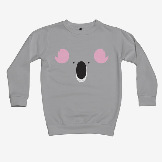 Heather grey sweatshirt with koala design