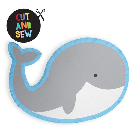 cute whale pillow. Cut and sew this