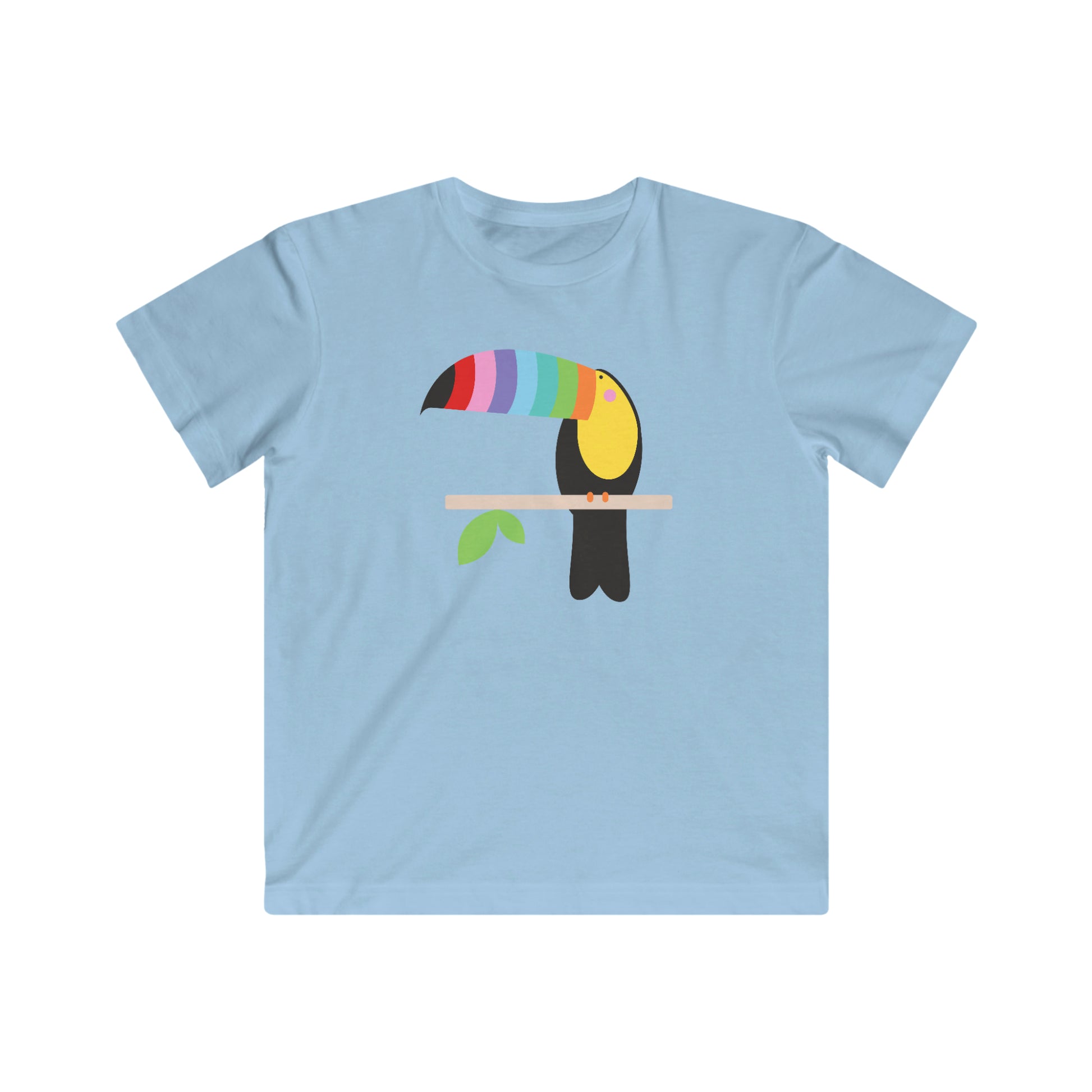 Light blue kids t-shirt with toucan design