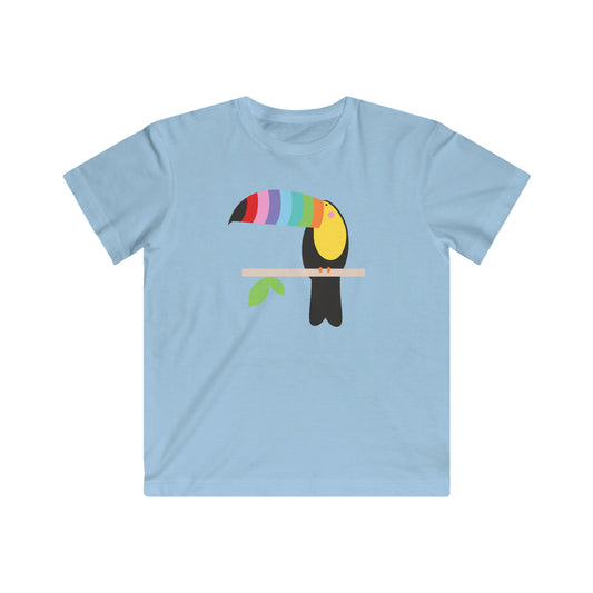 Light blue kids t-shirt with toucan design