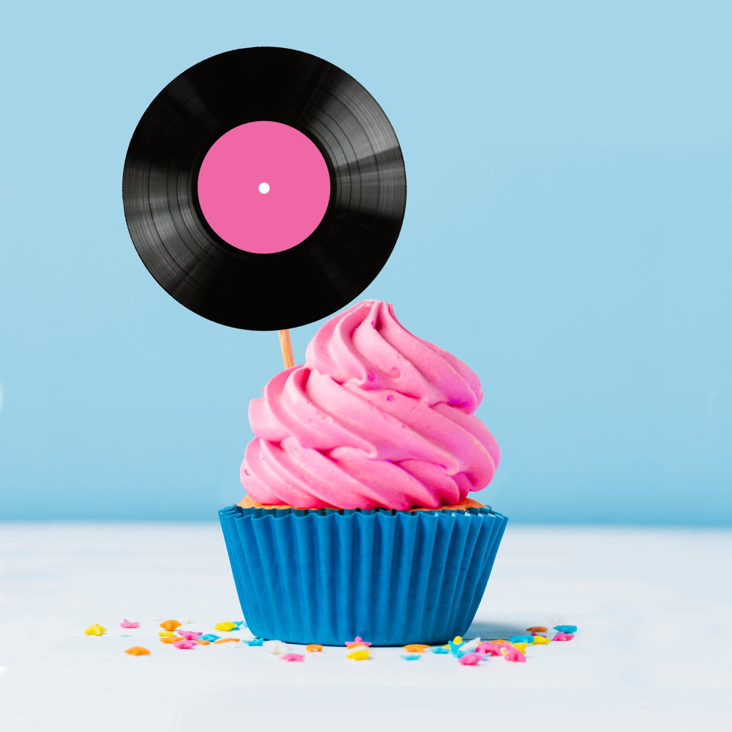 Retro records party circles - PRINTABLE FILE