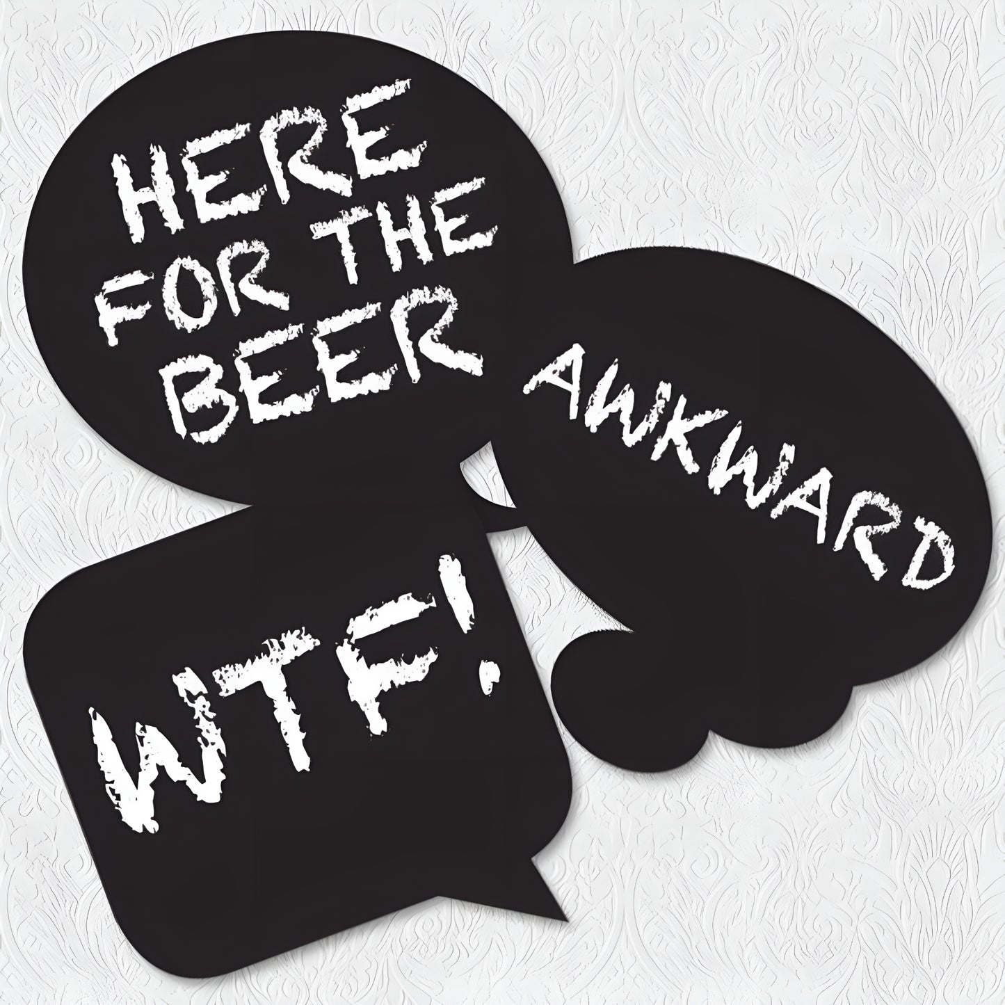 ADULT EDITION chalk effect wedding photo booth props - PRINTABLE FILE