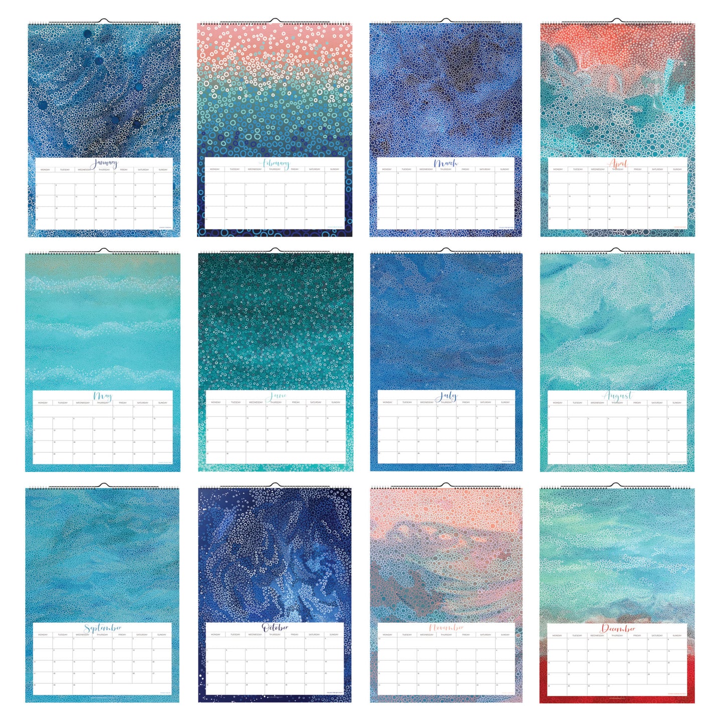 2026 abstract art calendar