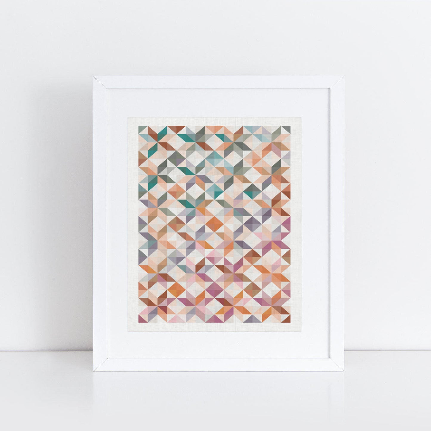 Geometric patchwork stars print